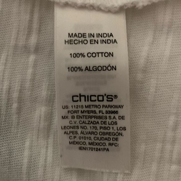 Chico's Top Women's Size 4 Spring Paradise Scoop Neck Floral 3/4 Sleeve NWT - Picture 4 of 6